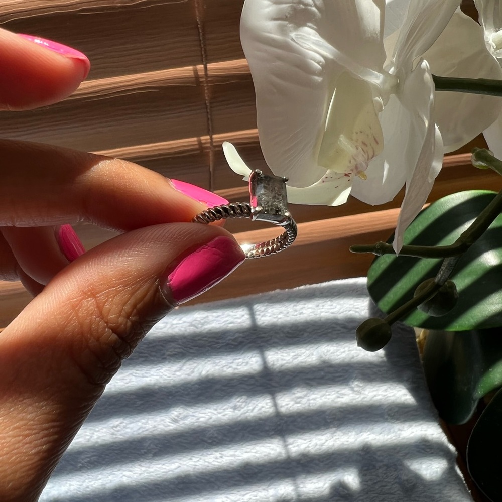 1.59 salt and pepper diamond ring